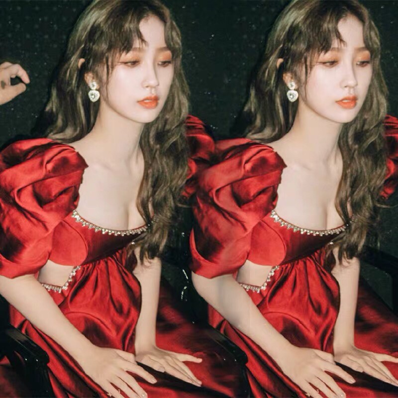 Đầm tiểu thư sang trọng Ngu Thư Hân