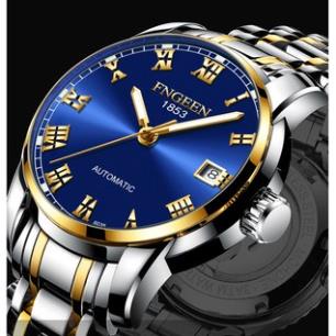 Đồng Hồ Nam Cơ Automatic Fngeen Máy Nhật Mặt Kính Chống Xước Dây Kim Loại Có Lịch Ngày- Mã 6035