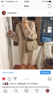 Váy len oversize