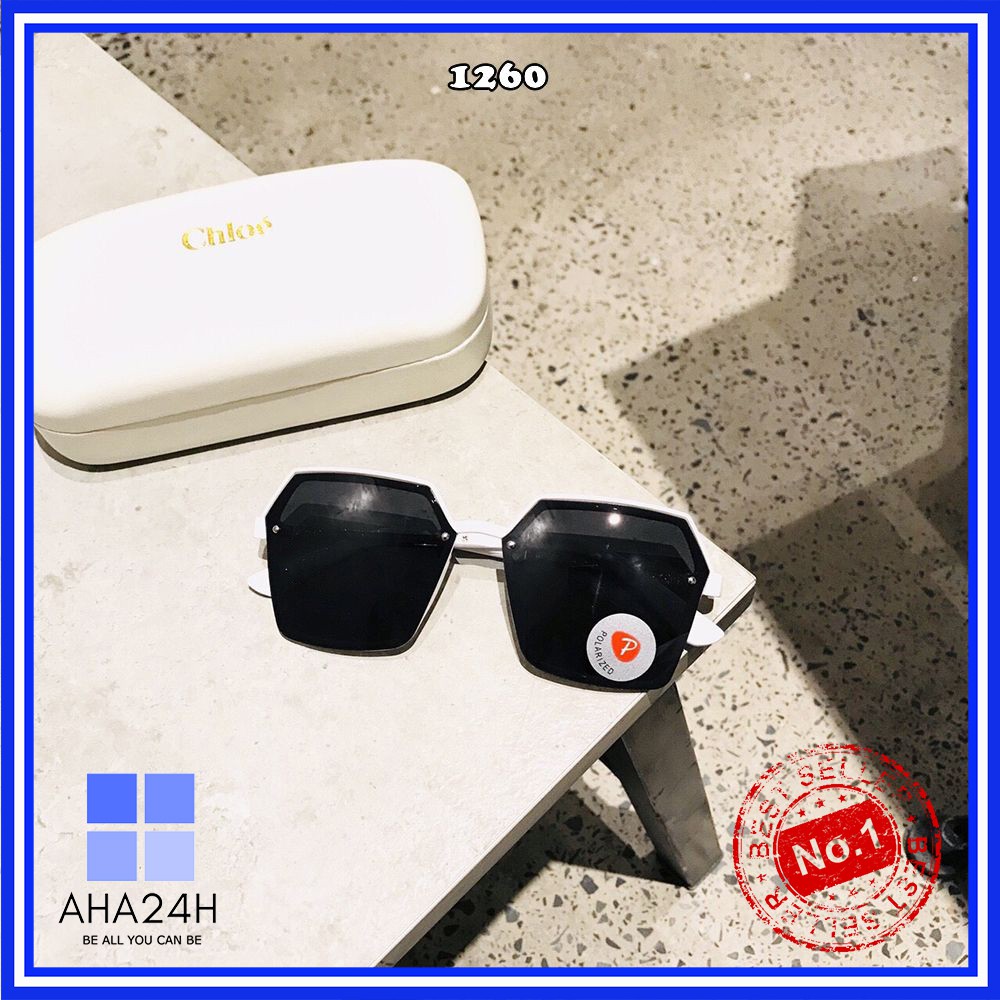 KÍNH MÁT NỮ THỜI TRANG TRÒNG POLARIZED CAO CẤP GỌNG XI TỐT AH1260