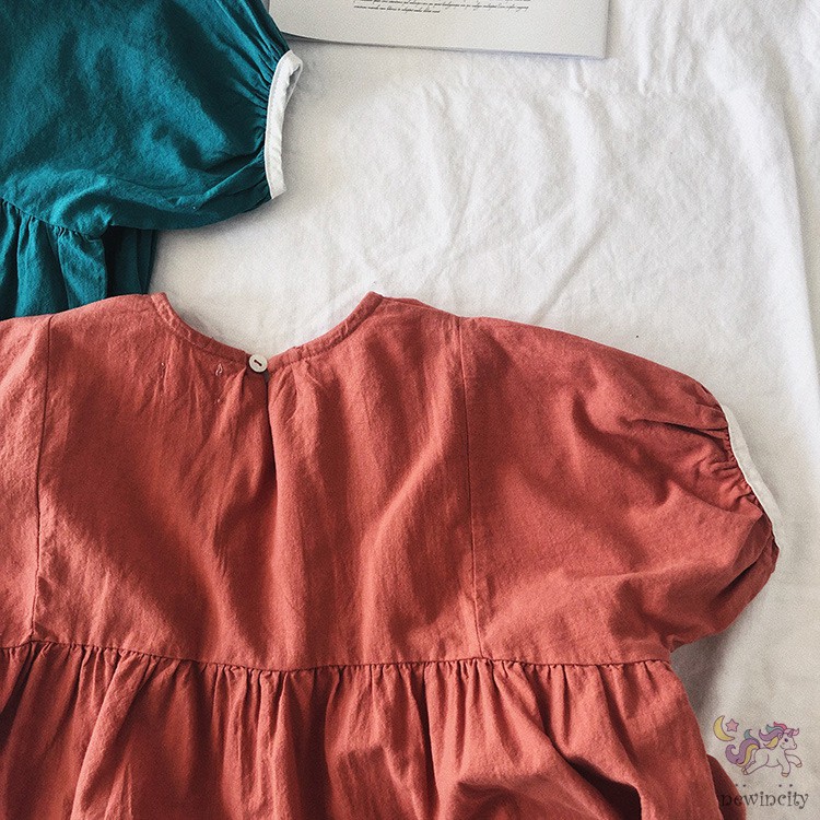 Đầm Bé Gái Đơn Giản Phong Cách Hàn Quốc