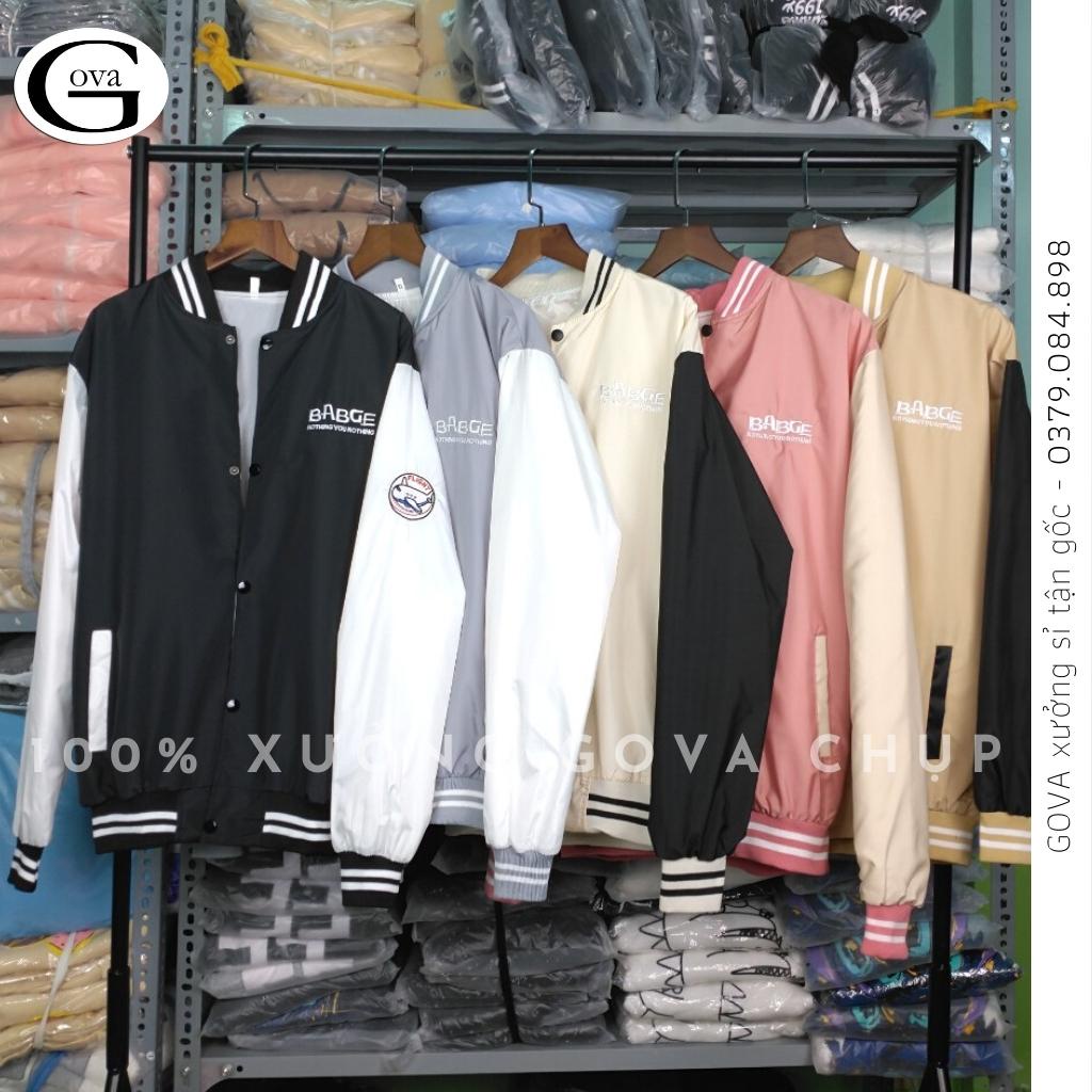 Áo Khoác Dù Bomber BABGE Form Rộng 2 Lớp Nam Nữ, Áo Khoác Gió Chống Nắng GOVA