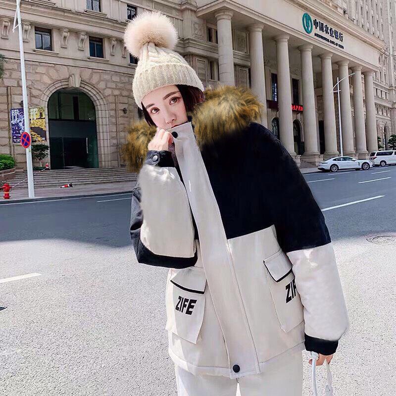 Áo Khoác Kaki Nữ 2 Lớp Lông Cừu Cực Ấm, Áo Khoát Dày Có Mũ Lông, Túi Trước Phối Màu Đẹp Mắt, Hàng Cao Cấp | Hanna | BigBuy360 - bigbuy360.vn