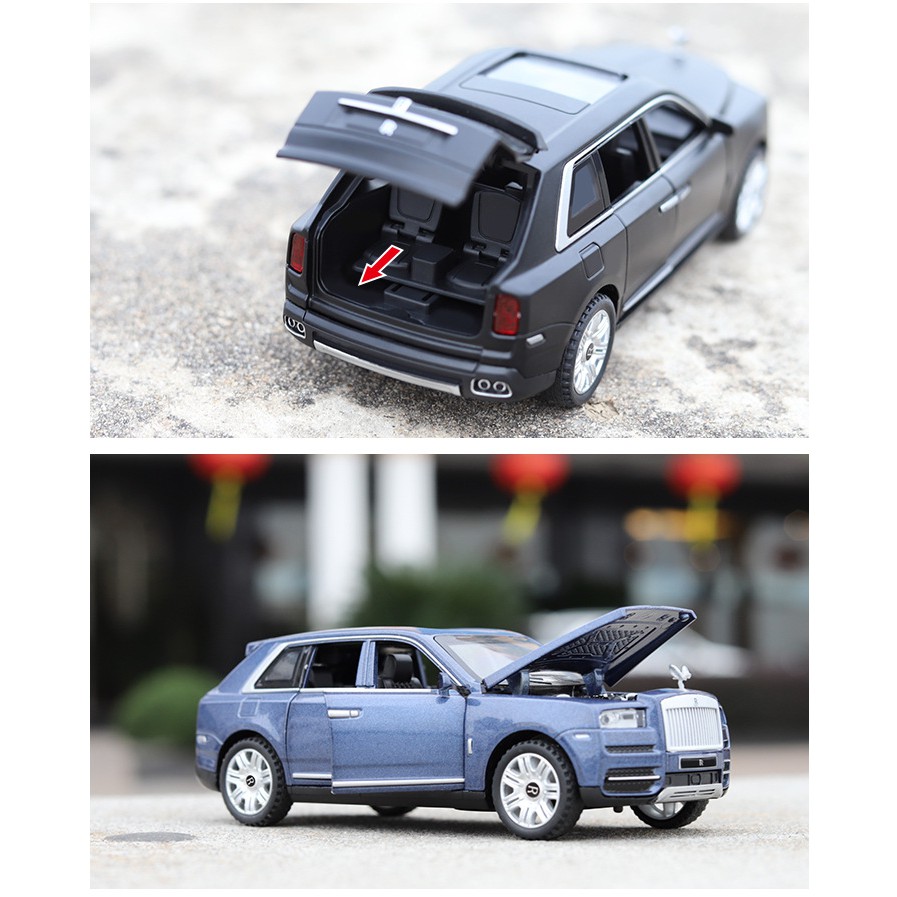 Xe mô hình tỉ lệ 1:32 Rolls Royce Cullinan, thân xe hợp kim, mở 6 cánh