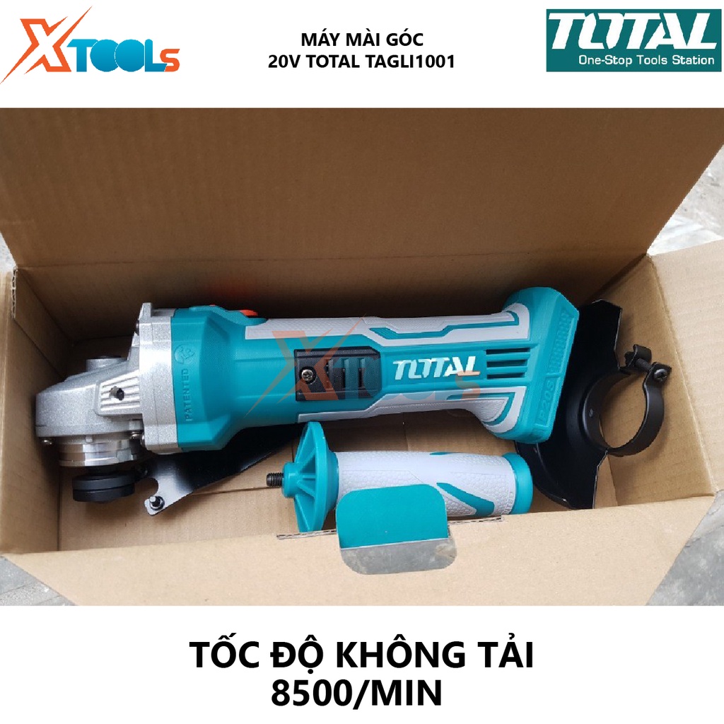 Máy mài góc dùng pin TOTAL TAGLI1001 20V M10 2kg đường kính đĩa mài 100mm thiết kế nhỏ gọn, nhẹ tay - không kèm pin sạc