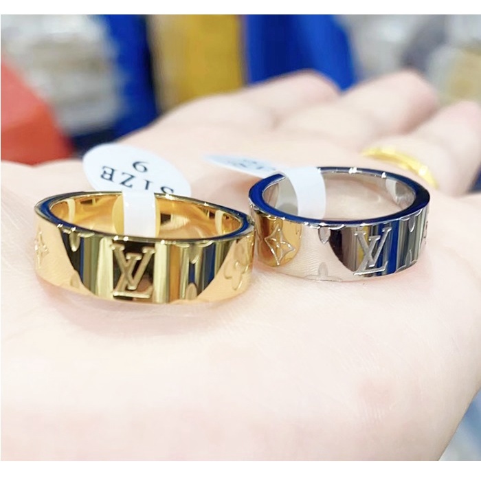 Nhẫn Nam Nữ Unisex Khắc Hoa Văn Titan Ko Han Rỉ TT 3996