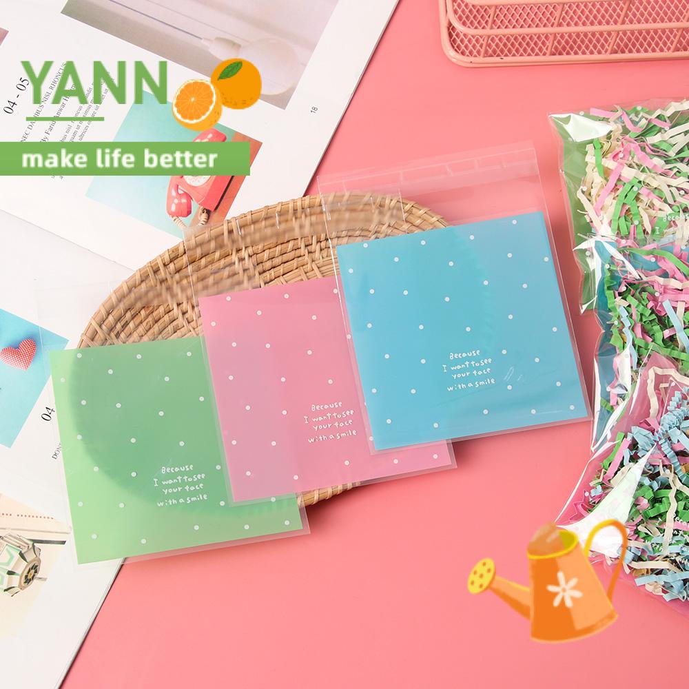 Bộ 100 Túi Đựng Bánh Quy Họa Tiết Chấm Bi Cho Tiệc Cưới/ Năm Mới