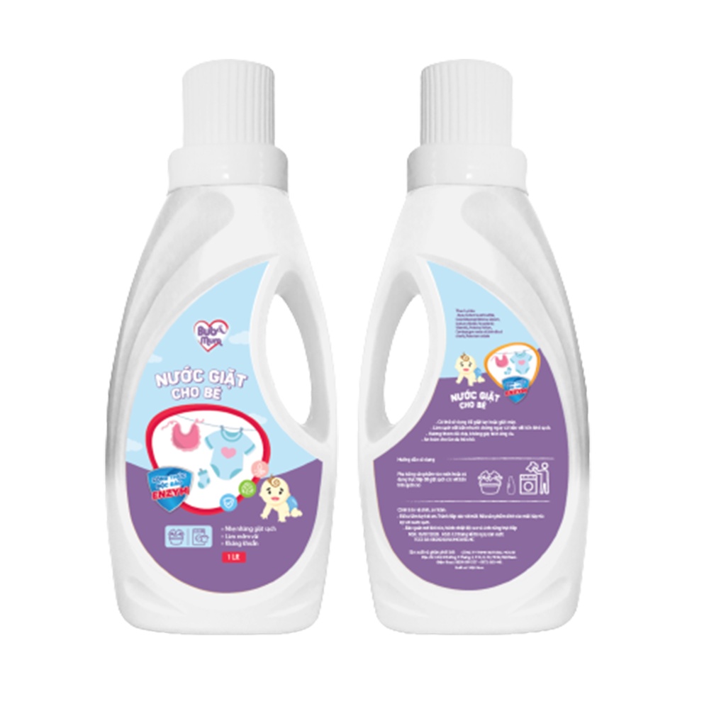 Nước giặt Enzym cho bé sạch khuẩn, mềm vải 1000ml BuB&MuM