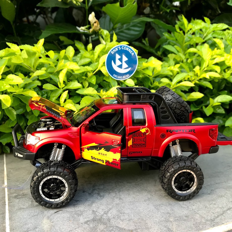 [BNB's Corner] Xe mô hình 1:32 Ford Raptor F150 Offroad tem cá tính bằng kim loại