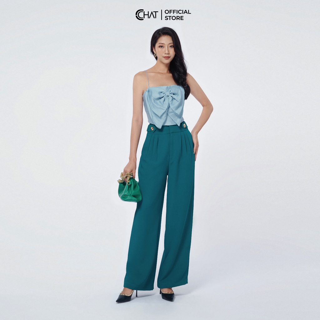 Áo 2 Dây 𝐂𝐂𝐇𝐀𝐓 Bản Nơ To Chất Voan Mềm Mại Dáng Suông Phong Cách Trẻ Trung 11AAV2007OT