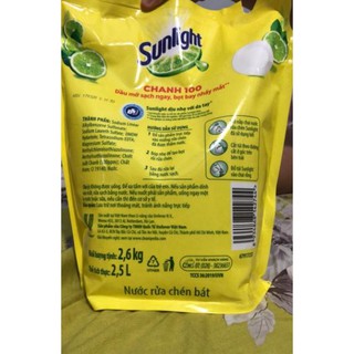 [Sỉ] Nước Rửa Chén Sunlight Chanh Túi 2.6kg