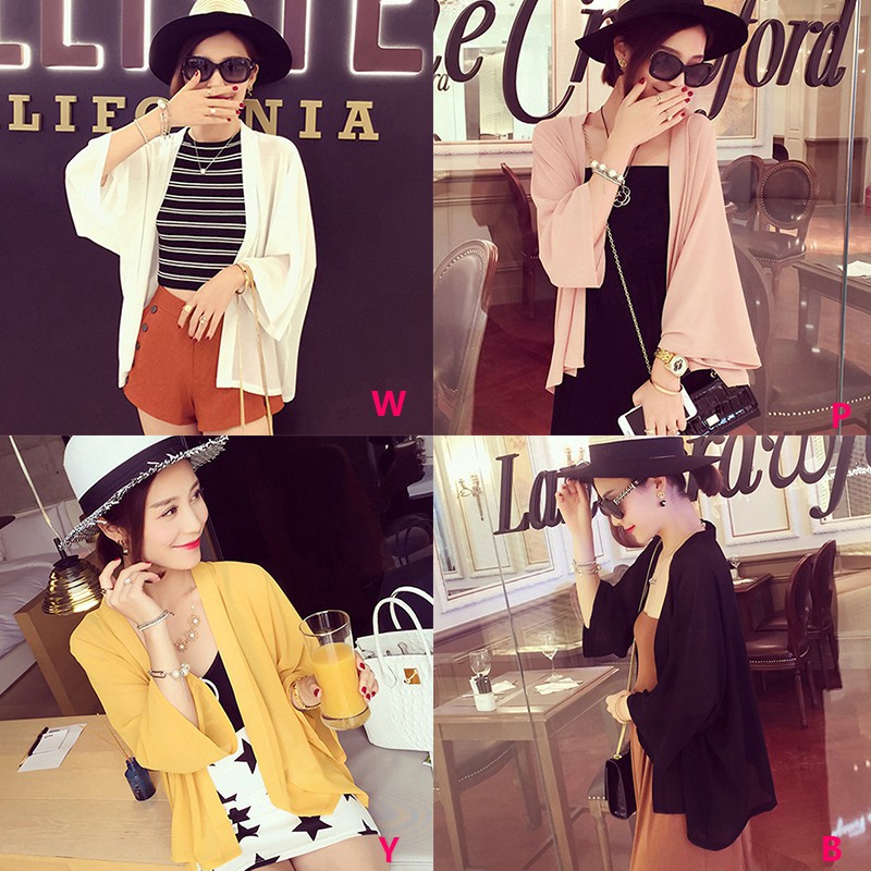 Áo khoác voan dáng dài phong cách Hàn Quốc thanh lịch dành cho nữ | BigBuy360 - bigbuy360.vn