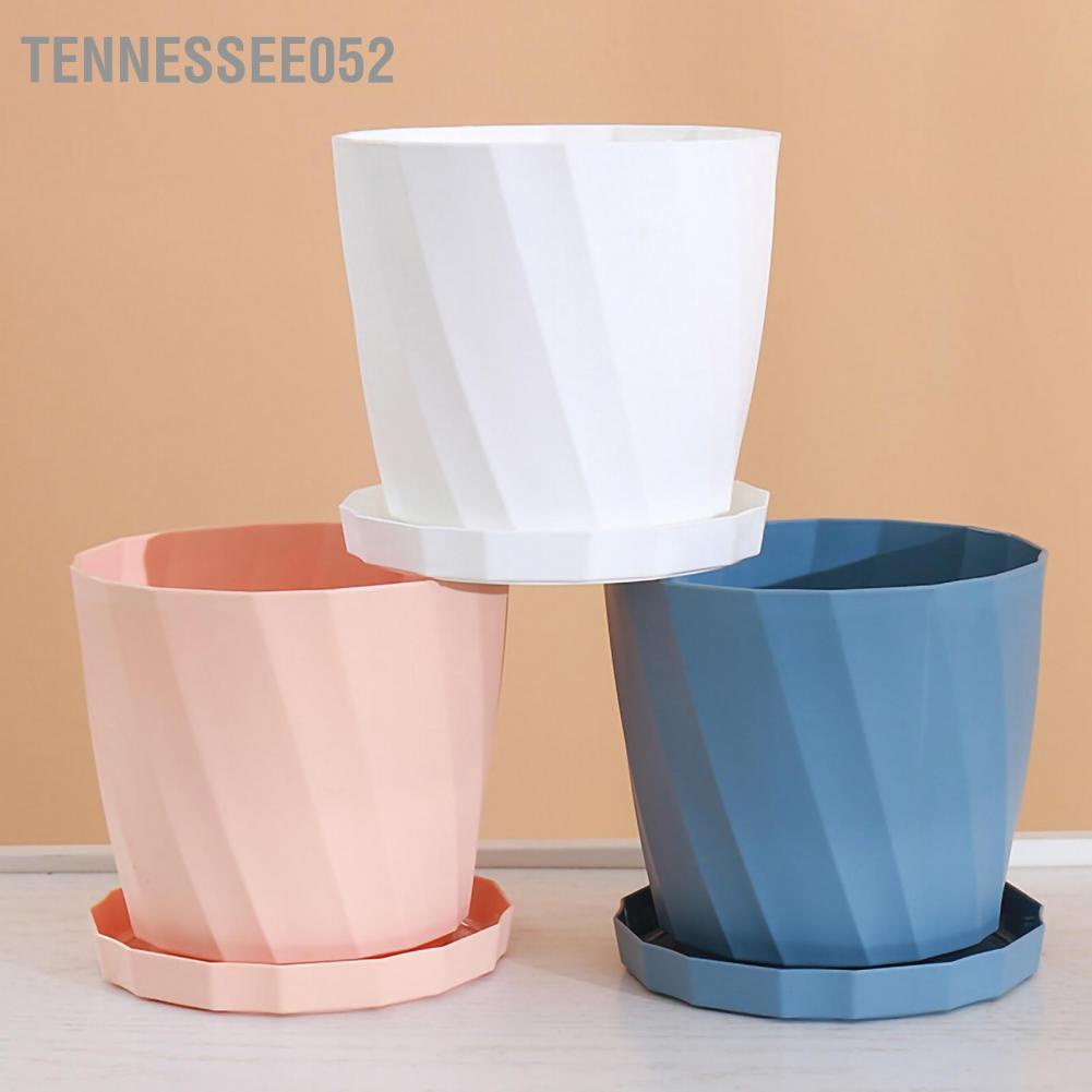 Tennessee052 Planter Pots Multifunctional Simple Innovative PP Resin Round Thickened Flower Plant with Tray