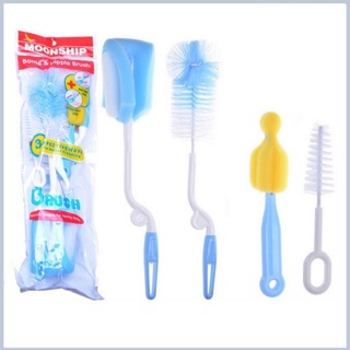 Bộ cọ rửa bình sữa 4 chi tiết.