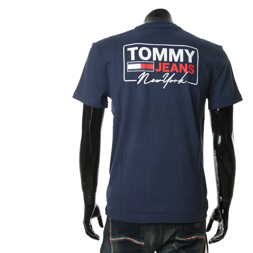Áo Thun Cotton Ngắn Tay In LOGO Tommy Sáng Tạo Thời Trang Nam DM0DM1021