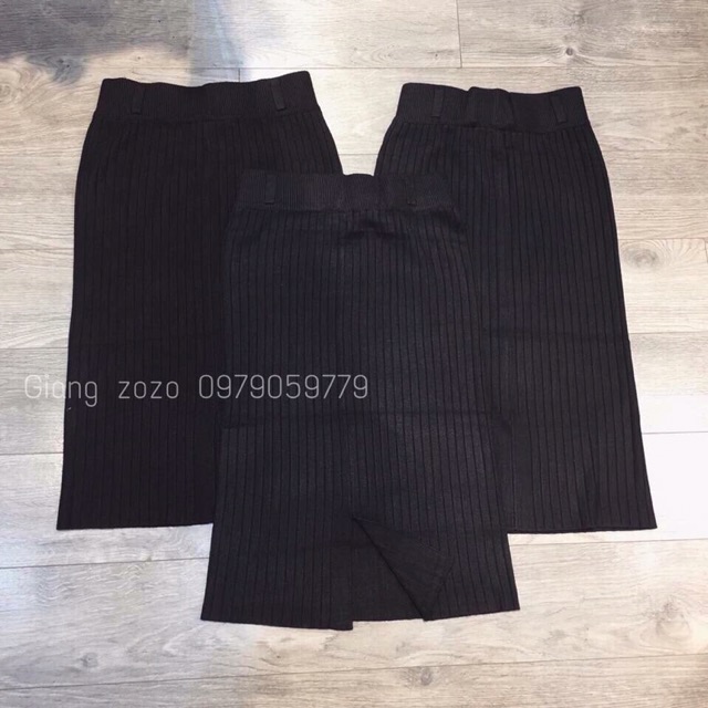 Chân váy len dáng dài