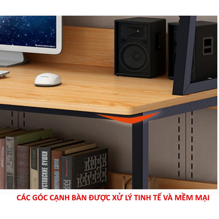 Bàn làm việc đa năng liền kệ sách BLV110