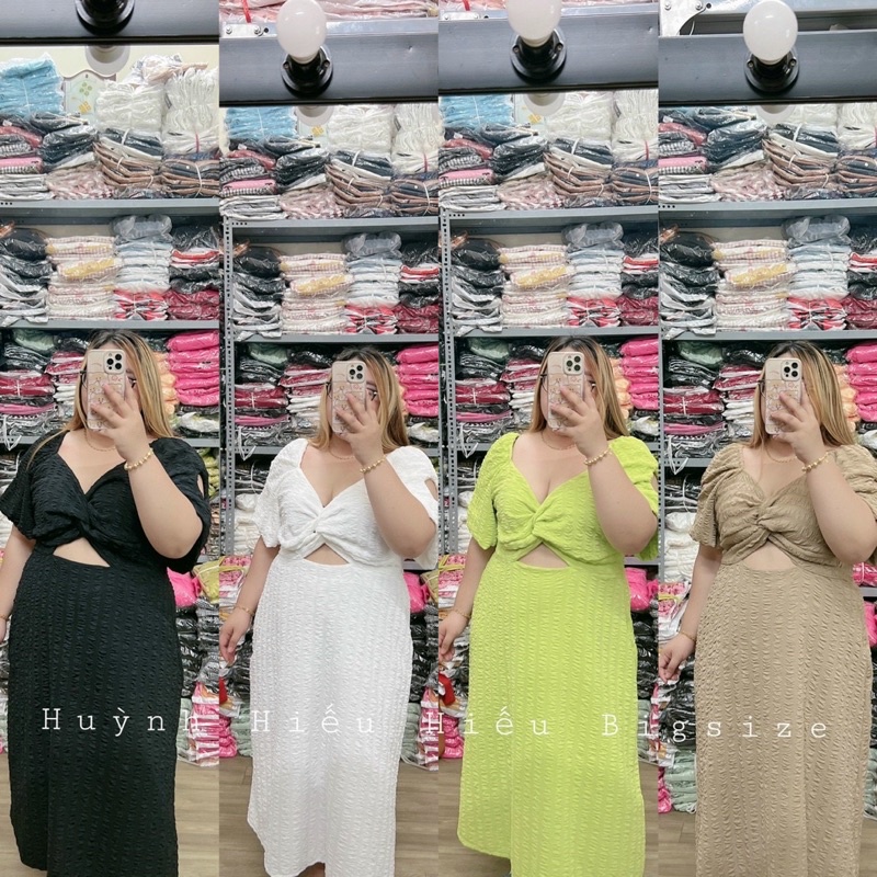Đầm Xoắn Ngực Bigsize 55-110kg