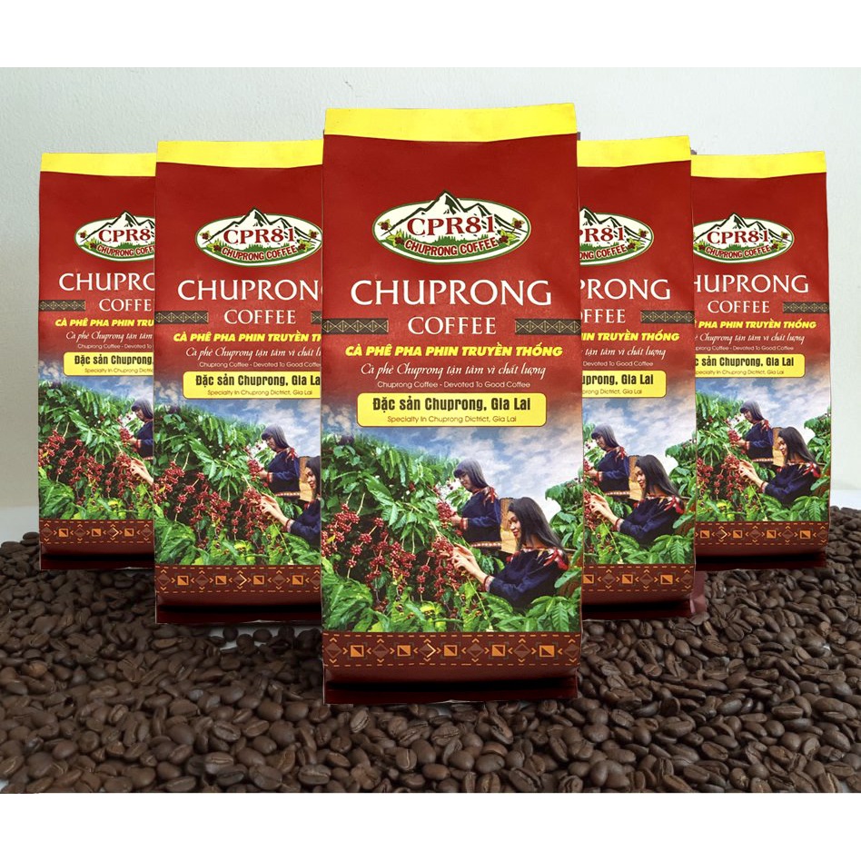 [QUÀ TỪ 1KG] 500gr Cà Phê Truyền Thống Gia Lai Coffee Hạt Bột Rang Xay Pha Phin Pha Máy