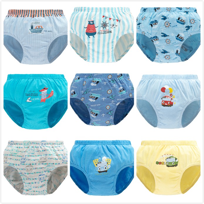 Quần Lót Cotton In Họa Tiết Ngẫu Nhiên Thời Trang Cho Bé Trai B148