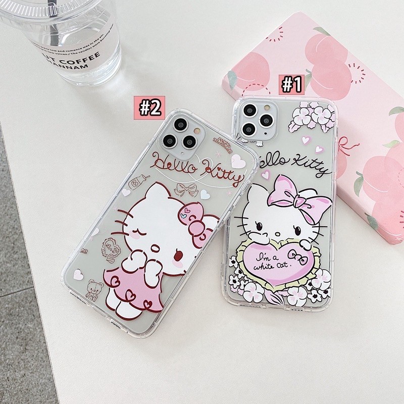 Ốp Lưng Case Iphone Dẻo  Hello kitty hồng Trong Không Ngả Màu 7g/8g/7Plus/8Plus/X/Xs/Xsmax/Xr/11/11Pro/11Promax/12/12pr