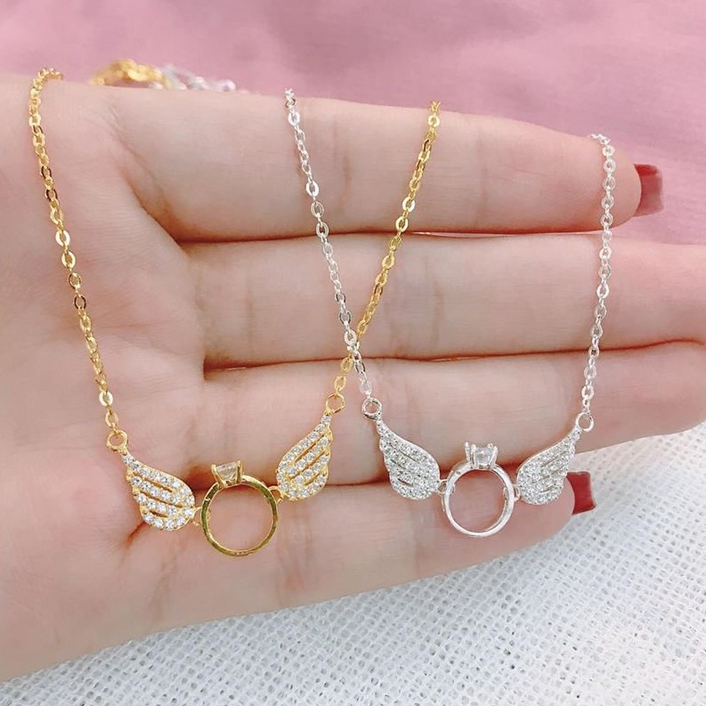 Dây Chuyền Bạc Cánh Thiên Thần Nhẫn