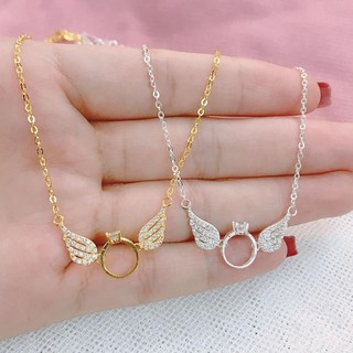 Dây Chuyền Bạc Cánh Thiên Thần Nhẫn