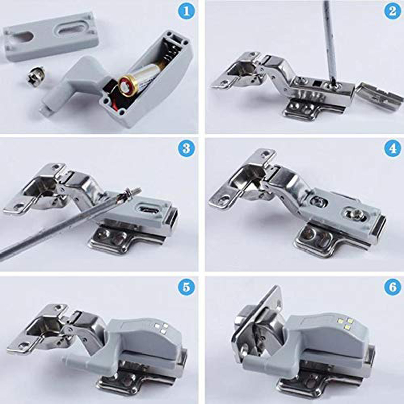 Đèn led cảm biến thông minh gắn bản lề cửa tủ tiện lợi