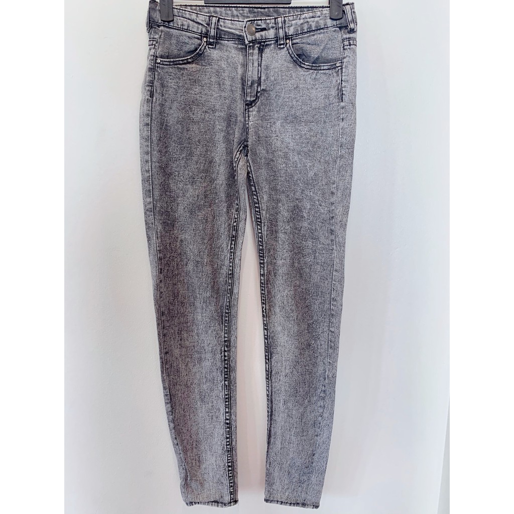 QUẦN JEANS NỮ - H&M DIVIDED – SIZE 10/38 – LÔNG CHUỘT – HOẠ TIẾT RẰN RI – CẠP THƯỜNG - ỐNG CÔN – 2 TÚI TRƯỚC 2 TÚI SAU –