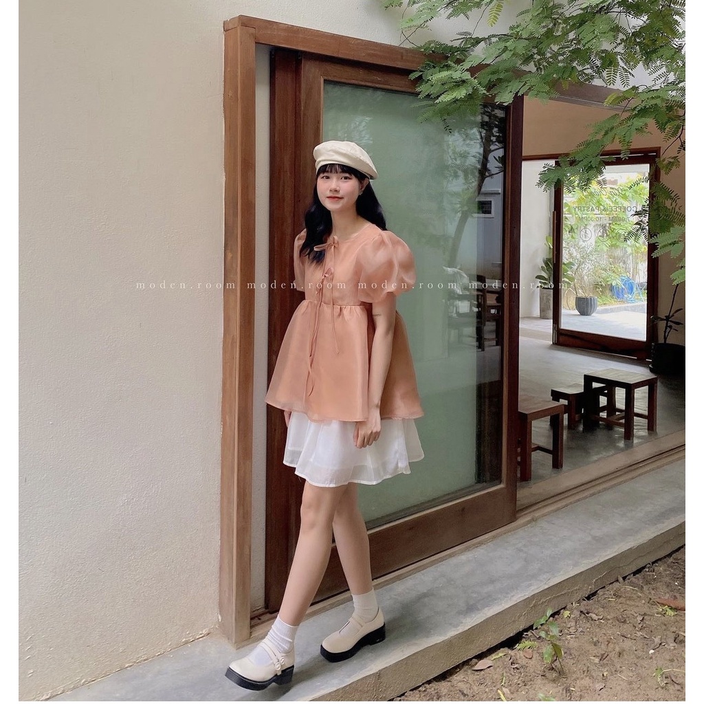 [NEW/VIDEO] Set áo babydoll voan tơ mix quần giả chân váy siêu xinh bồng bềnh