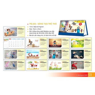 Combo 10 cuốn lịch để bàn 2020