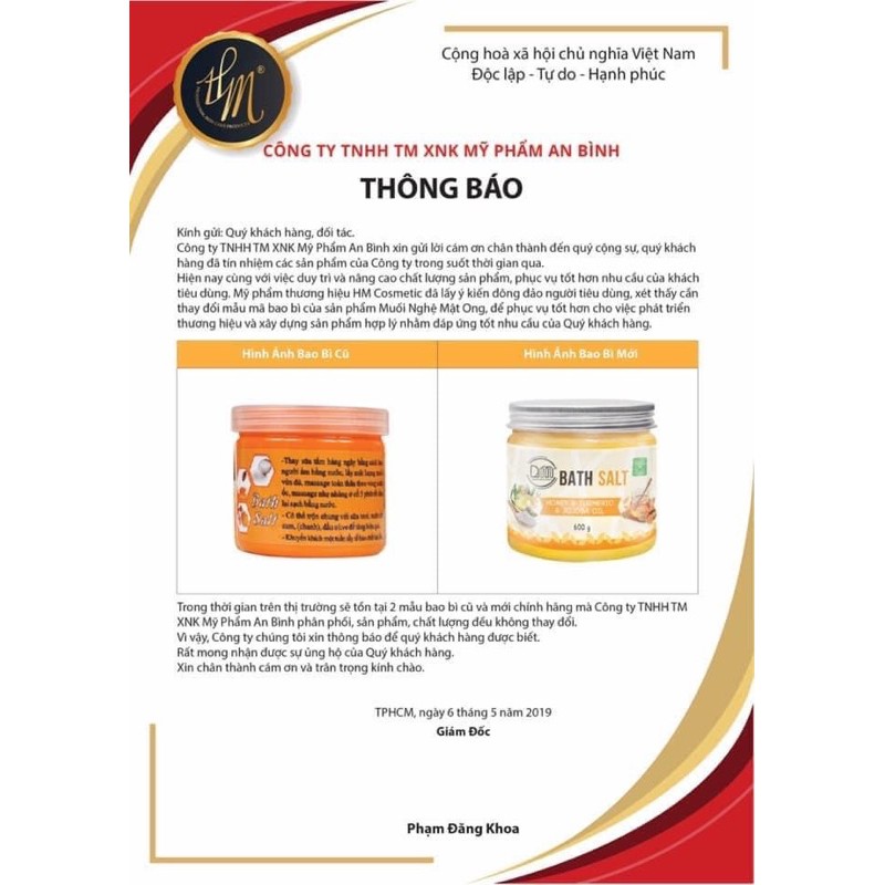 muối nghệ tẩy tế bào chết HM Cosmetic | BigBuy360 - bigbuy360.vn