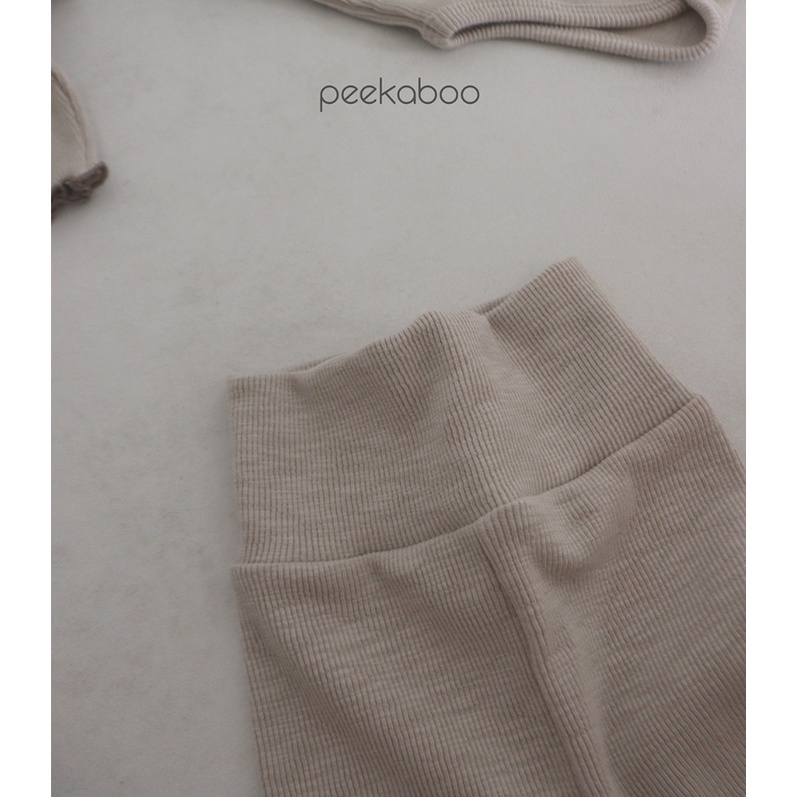 (Chính hãng) Bộ suit dài tay cánh tiên kèm quần cạp5cm cotton gân thu đông Sharon PEEKABOO made in Korea bé gái bánh bèo