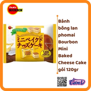 Bánh bông lan phomai Bourbon Mini Baked Cheese Cake gói 120gr