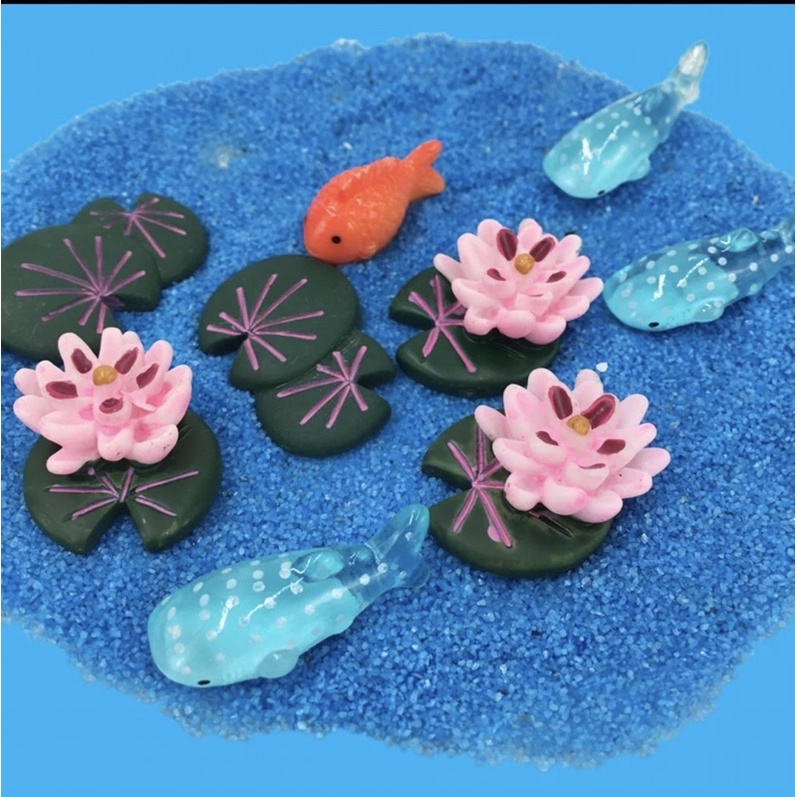 Tiểu Cảnh Hoa Sen Lá Sen | Phụ Kiện Trang Trí Tiểu Cảnh Terarium, Hồ Cá, Sen Đá