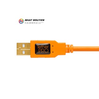 Dây Tether Tools - Cáp TetherPro USB 2.0 to Mini B 5 Pin , Dài 4.6m - Màu Cam