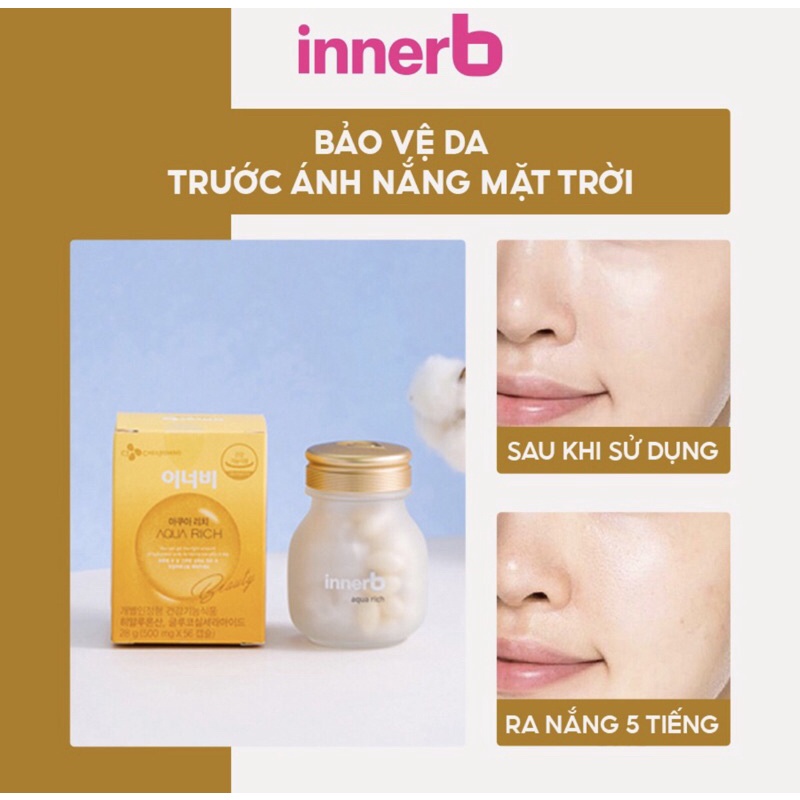 Viên Uống Cấp Nước Bảo Vệ Sức Khỏe Phiên Bản Mới,Chống Nắng Collagen Innerb Aqua Rich