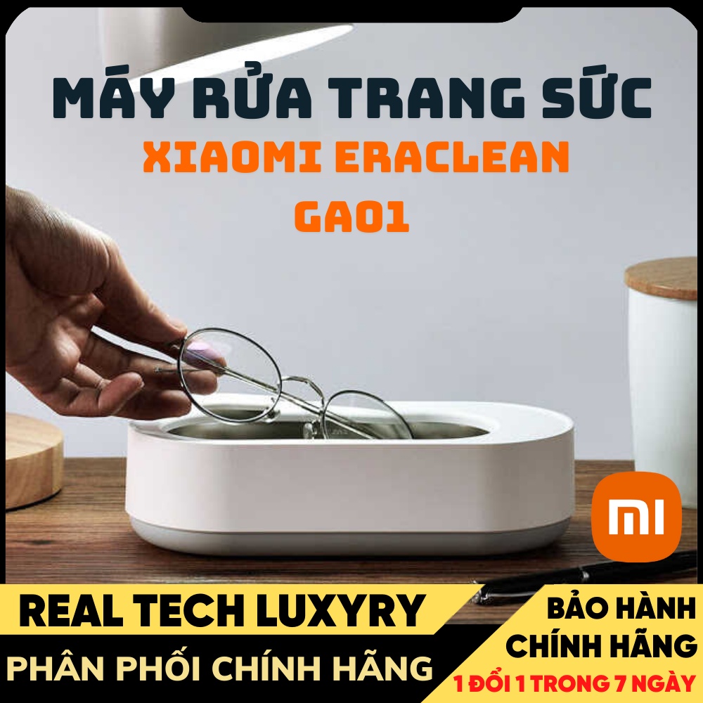 Máy rửa trang sức Xiaomi EraClean GA01 - Máy làm sạch bằng sóng siêu âm cho kính, trang sức, cọ trang điểm 45000hz