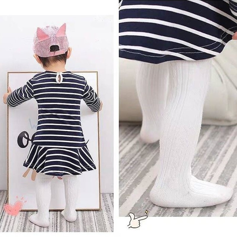 Quần tất chất liệu cotton co giãn giúp giữ ấm dành cho bé gái