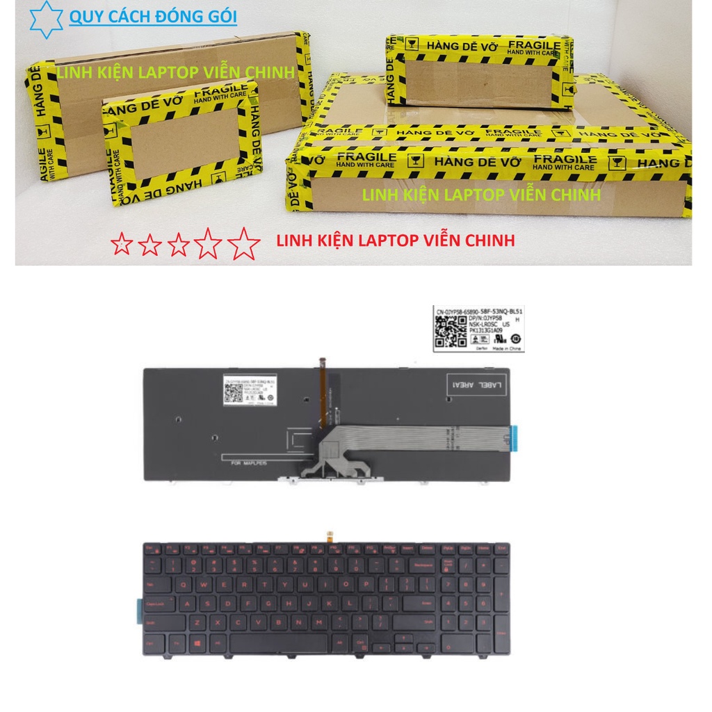 Bàn phím laptop Dell Vostro 3546 3561 3562 3565 3568 3578, Latitude 3550 3560 3570 3580 – 3541 3542