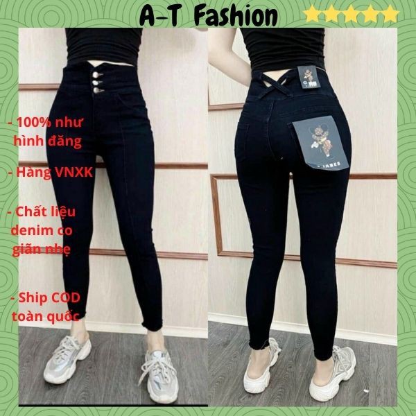 Quần Jean Nữ Lưng Cao ❤️FREESHIP❤️ Quần Bò Nữ Mẫu Mới Ôm Dáng Xinh Xắn Thời Trang Chuẩn Hàng Shop A-T Fashion - QJNU16