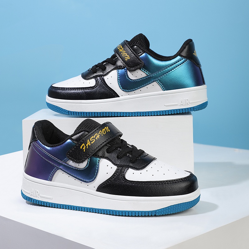 Giày Thể Thao Bằng Da Chống Nước 3 Màu Thời Trang 2022 Dành Cho Trẻ Em