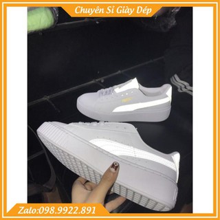 Giày puma màu trắng phản quang hàng full-box