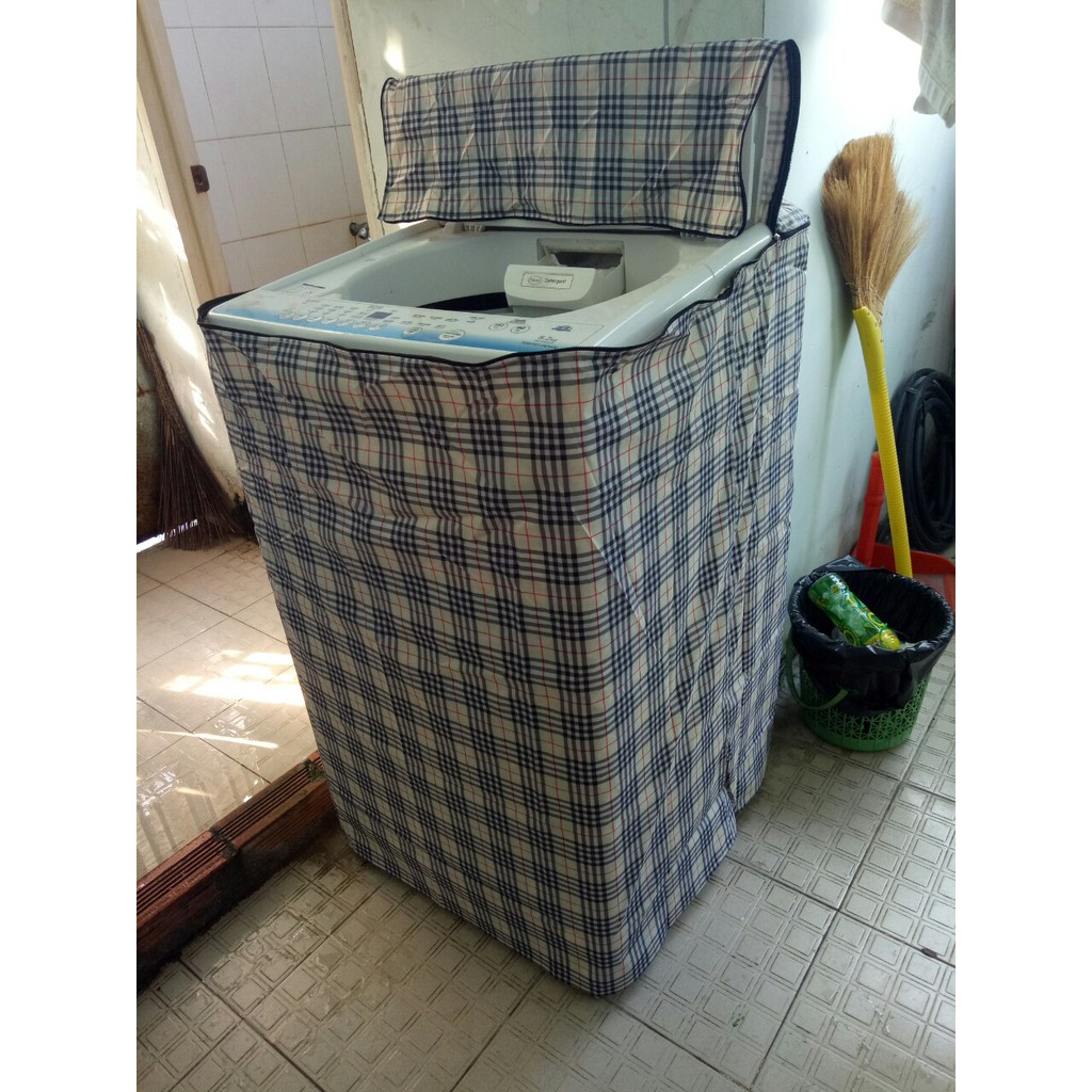 Áo trùm máy giặt cửa trên 8kg bằng vải dù