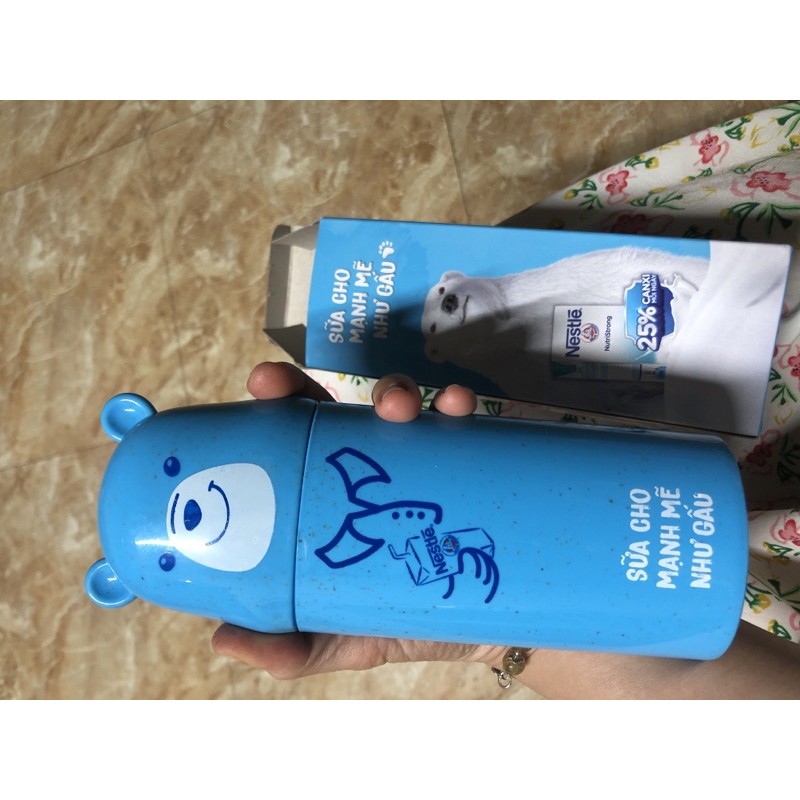 Hộp Gấu NESTLE đựng bút/cọ trang điểm/mắt kính/bàn chải