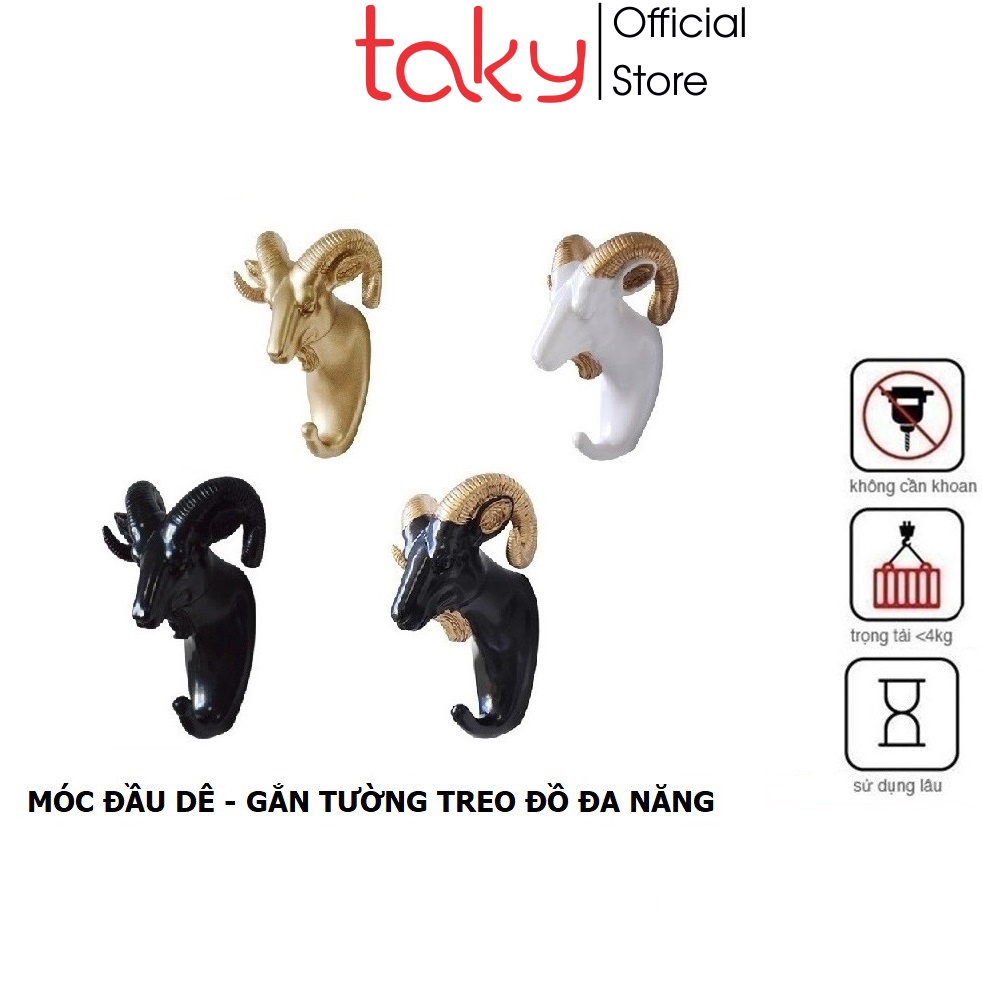 Móc Hình Đầu Dê Gắn Tường Trang Trí, Taky, Theo Phong Cách Retro, Treo Đồ Cá Nhân, Kiểu Dáng Lạ Mắt, 2241