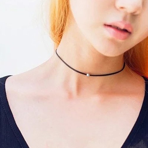 Vòng cổ Giả Da Đính Hạt