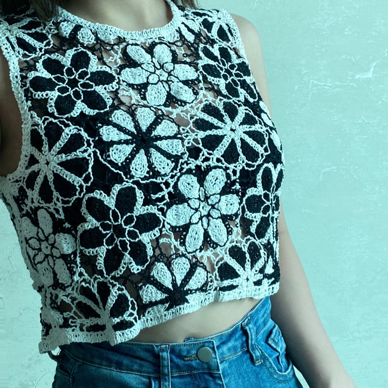 Áo Croptop Ren Không Tay Thời Trang Mùa Hè Dành Cho Nữ