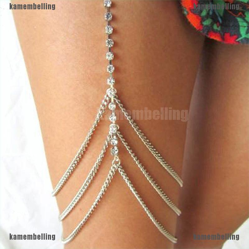 Chuỗi Dây Đeo Chân Đính Pha Lê Quyến Rũ Thời Trang Đi Biển Cho Nữ