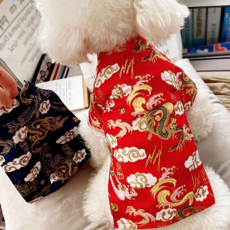 Beauty Dog Clothes Cat New Chinoiserie New Year Clothes Chinese Costume Pet Clothes